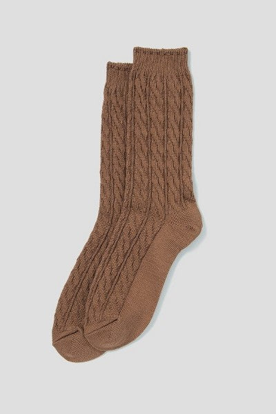 The Stripe Edit Quarter Grip Sock in Sand